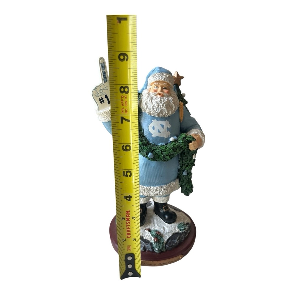 Memory Company Carolina Tar heels #1 Santa Limited Ed. Christmas Figurine Vtg - Picture 10 of 12